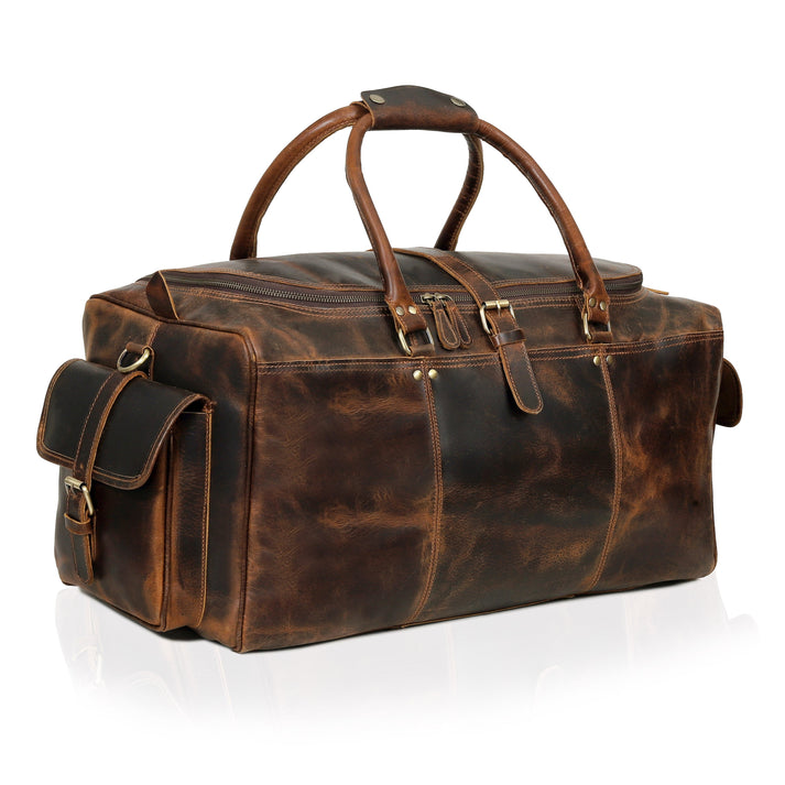 BRAZILIA BUFFALO LEATHER TRAVEL DUFFEL BAG  22 INCH