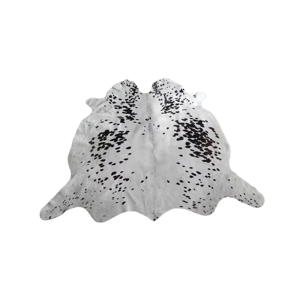 Genuine Black & White Spotted Cowhide Rug  Natural, Luxurious
