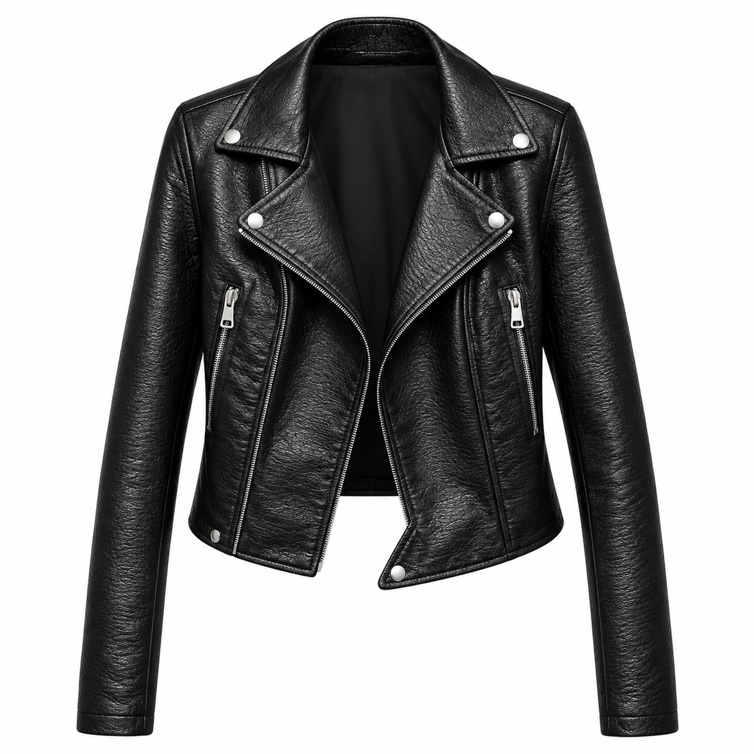 WLJ04 HoL Brand Black Biker Motorcycle Wear Real Leather Jacket For Womens