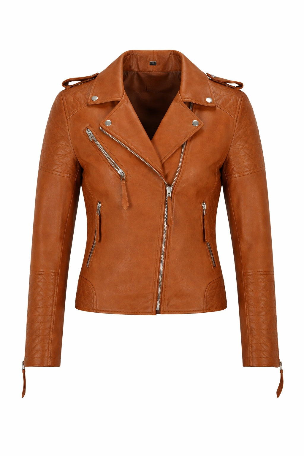 WLJ10 Womens Biker Ladies  Real Leather Biker Cafe Racer Zipper Best Jacket