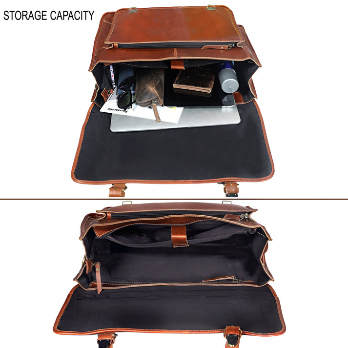 Leather Messenger Bag for Men  Landon Vintage Laptop Bag  16 INCH
