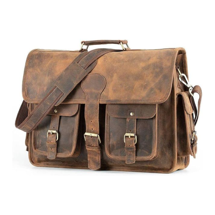 Leather Messenger Laptop bag  14