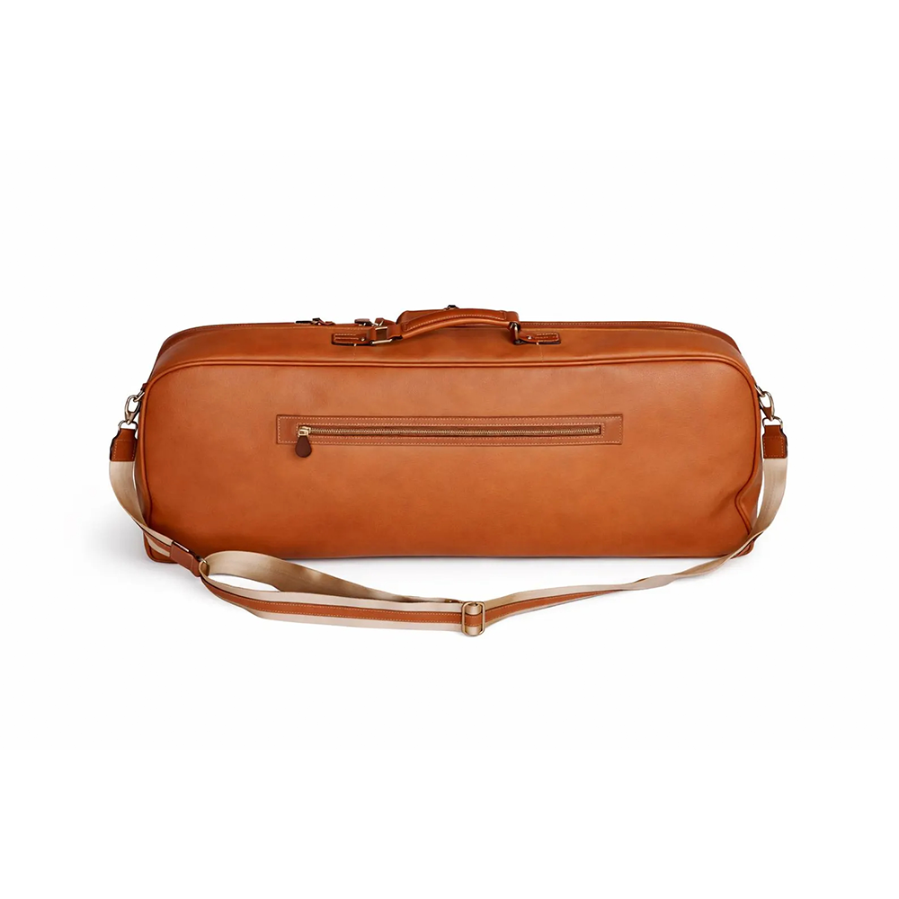 Handmade Tan Leather Tennis Racket Bag  Cowhide Duffle