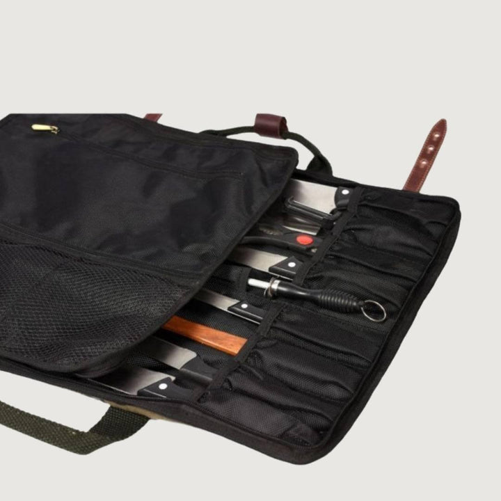 Qees chef Knife Roll Lightweight  Portable Design