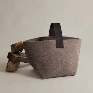 Designer Felt Firewood Basket Wool Felt Firewood Basket