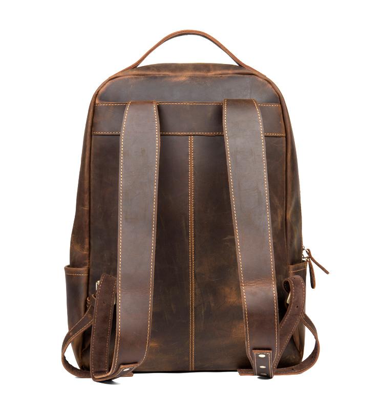 Backpack  Genuine Vintage Leather Minimalist Backpack