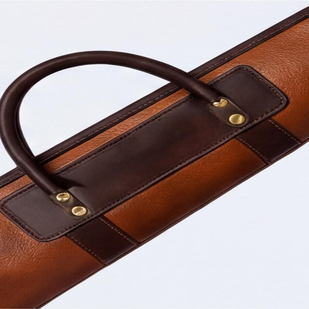 Top Grain Leather Shotgun Case  Heavy Duty Padded Design