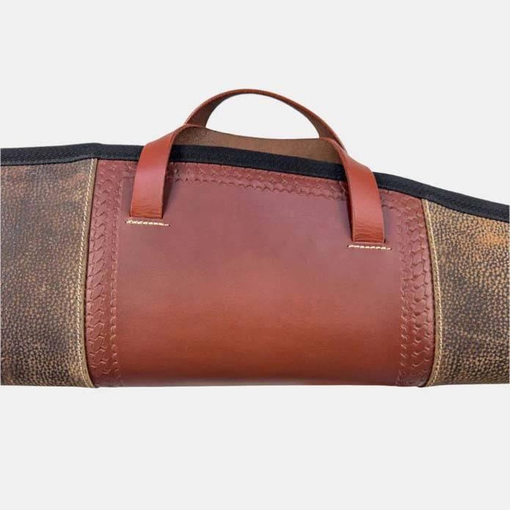 Saddle Leather Shotgun Case  Handcrafted Padded Hunting Sleeve
