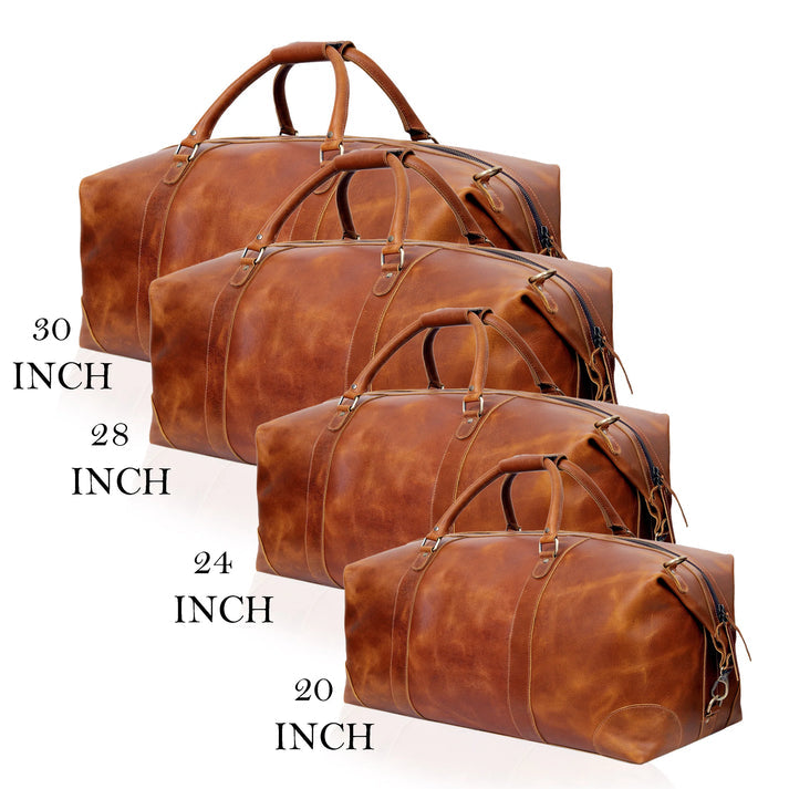 Leather Duffel Travel Bag  20 inch