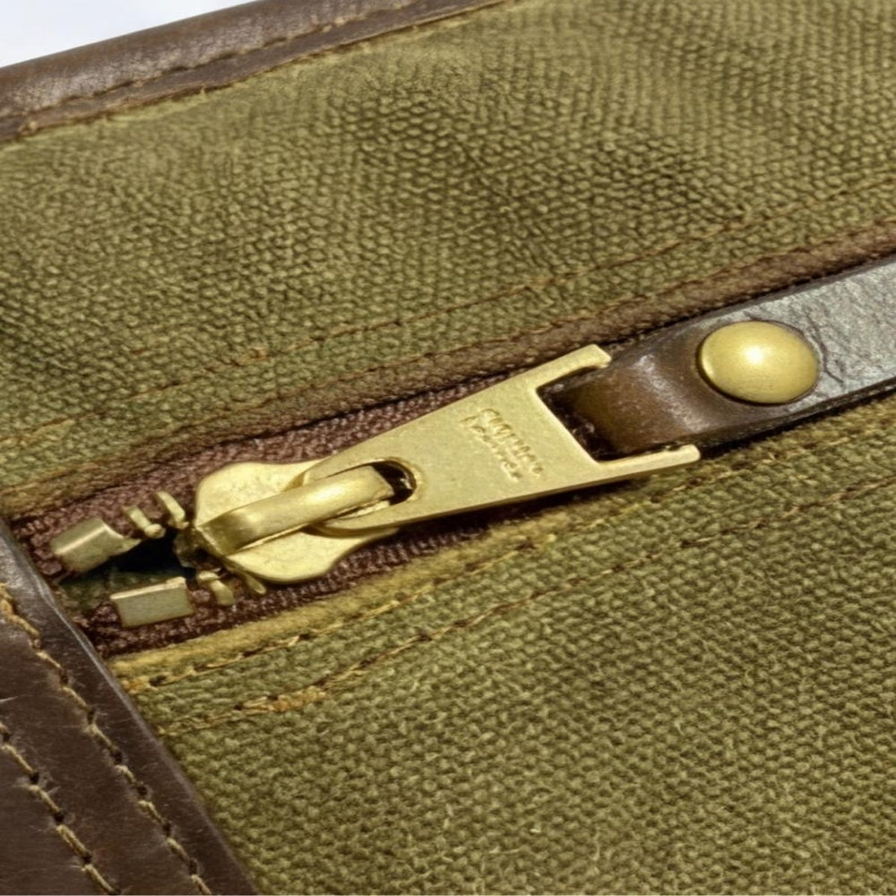 Classic Green Canvas  Leather Rifle Case  Padded Hunting Sleeve