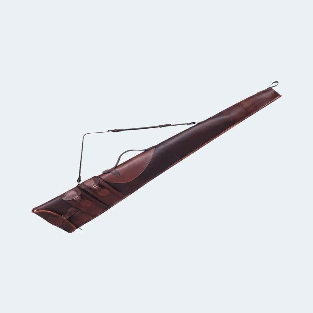 Handcrafted Leather Rifle Case with Dual Utility Pockets