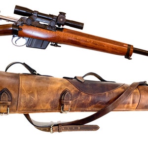 Handmade Leather Shotgun Case Rifle Scabbard Gun Sling