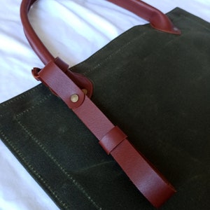 Waxed Canvas Firewood Carrier  Leather Handles Glove Holder