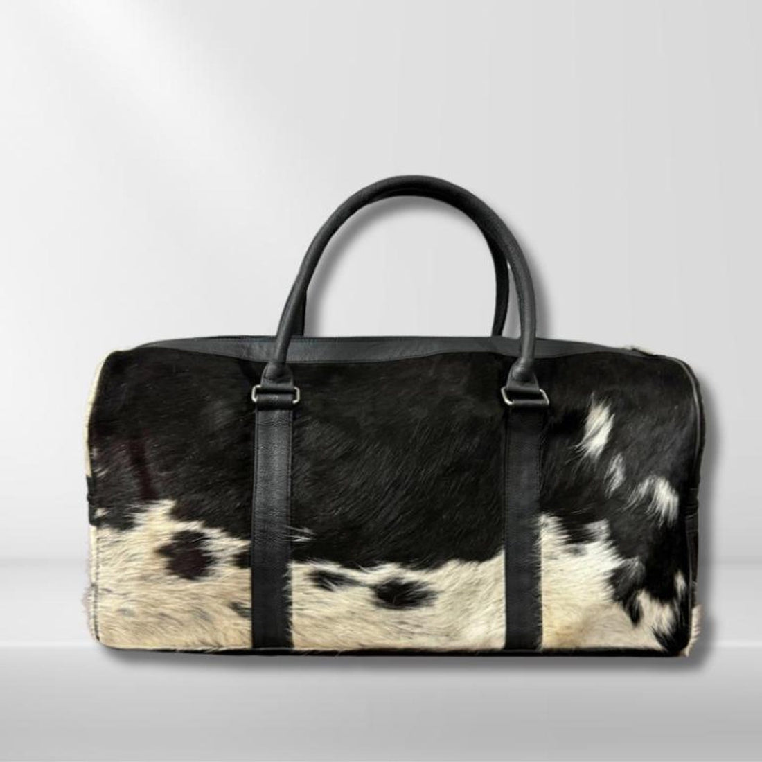 Handmade Cowhide Duffle Bag Leather Weekender Overnight Gym Bag
