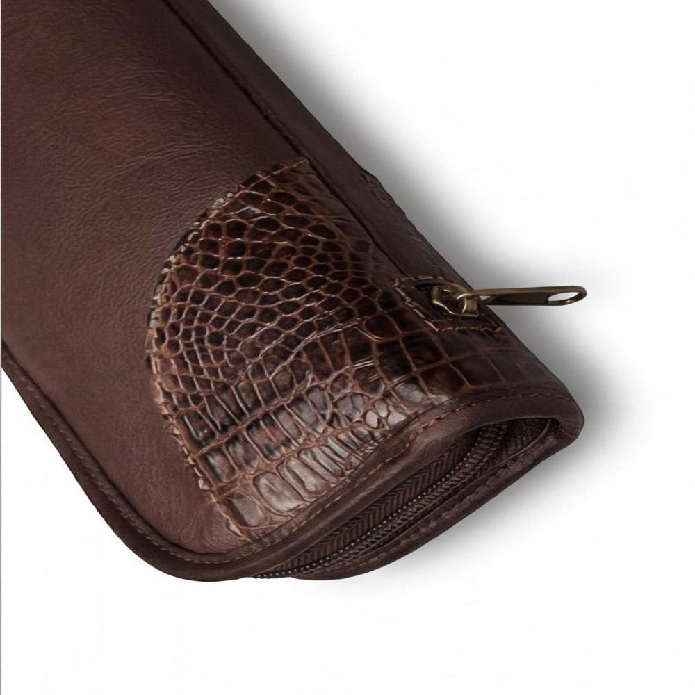 Premium Leather Scoped Rifle Case  49 Padded Hunting Sleeve