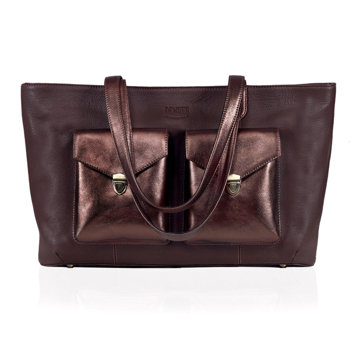 richie rich large leather tote bag