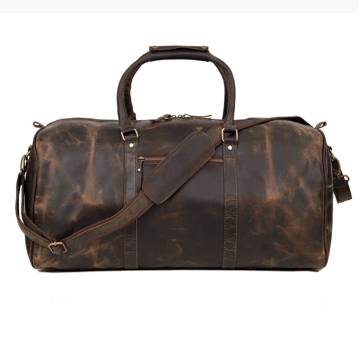 The Outlander Duffel Bag  Genuine Full Grain Leather Travel Bag