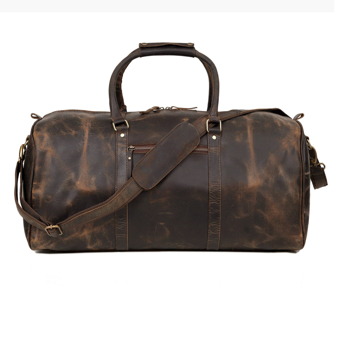 The Outlander Duffel Bag  Genuine Full Grain Leather Travel Bag
