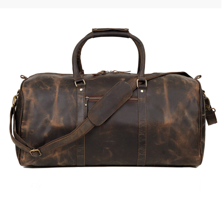 The Outlander Duffel Bag  Genuine Full Grain Leather Travel Bag