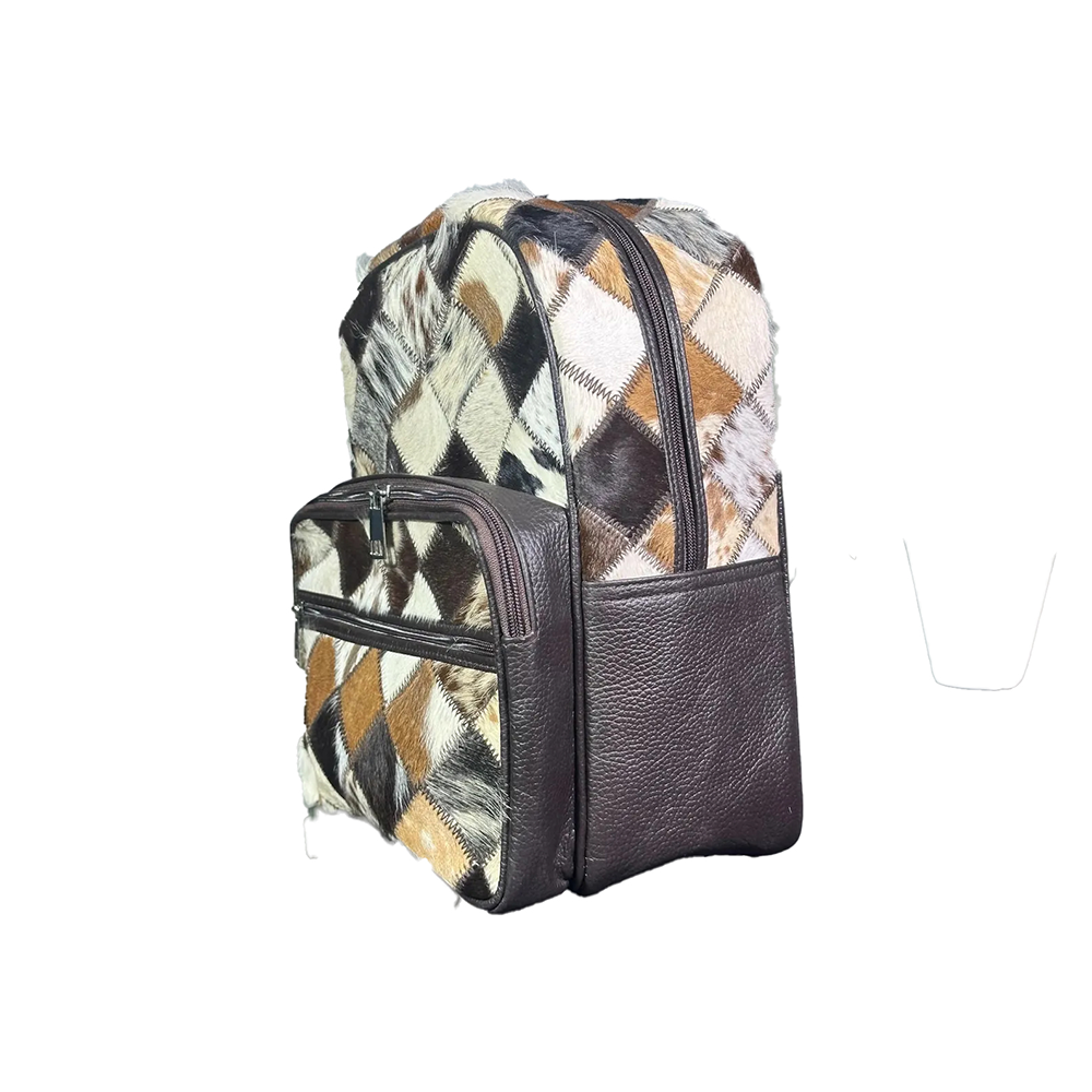 Cow Hairon Leather Backpack Rustic Chic Western Style5