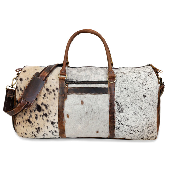 Cowhide Leather Duffel Bag  Unisex Travel Bag