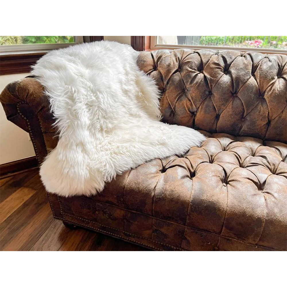 Genuine White New Zealand Sheepskin 2' x 3' inches