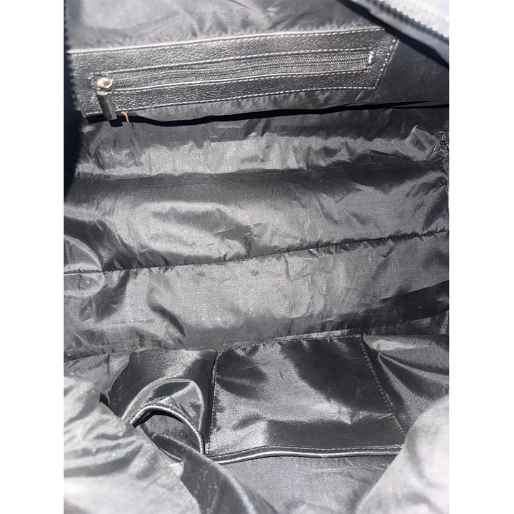 HairOn Cowhide Brown and white Duffle Bag  Handmade Leather Weekender2