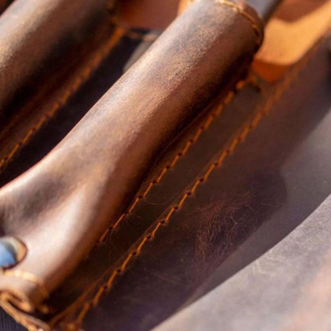 Genuine Leather Custom Knife Roll With Lightweight Structure