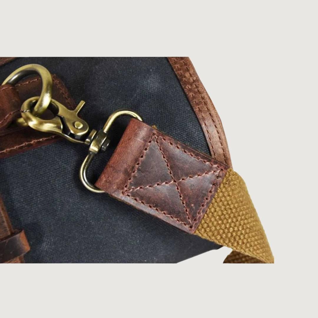 Black Malaga Canvas Knife Roll with Shoulder Strap
