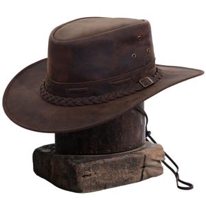 Custom made 100  genuine Leather Western Cowboy Hat With Pure Leather Sweatband