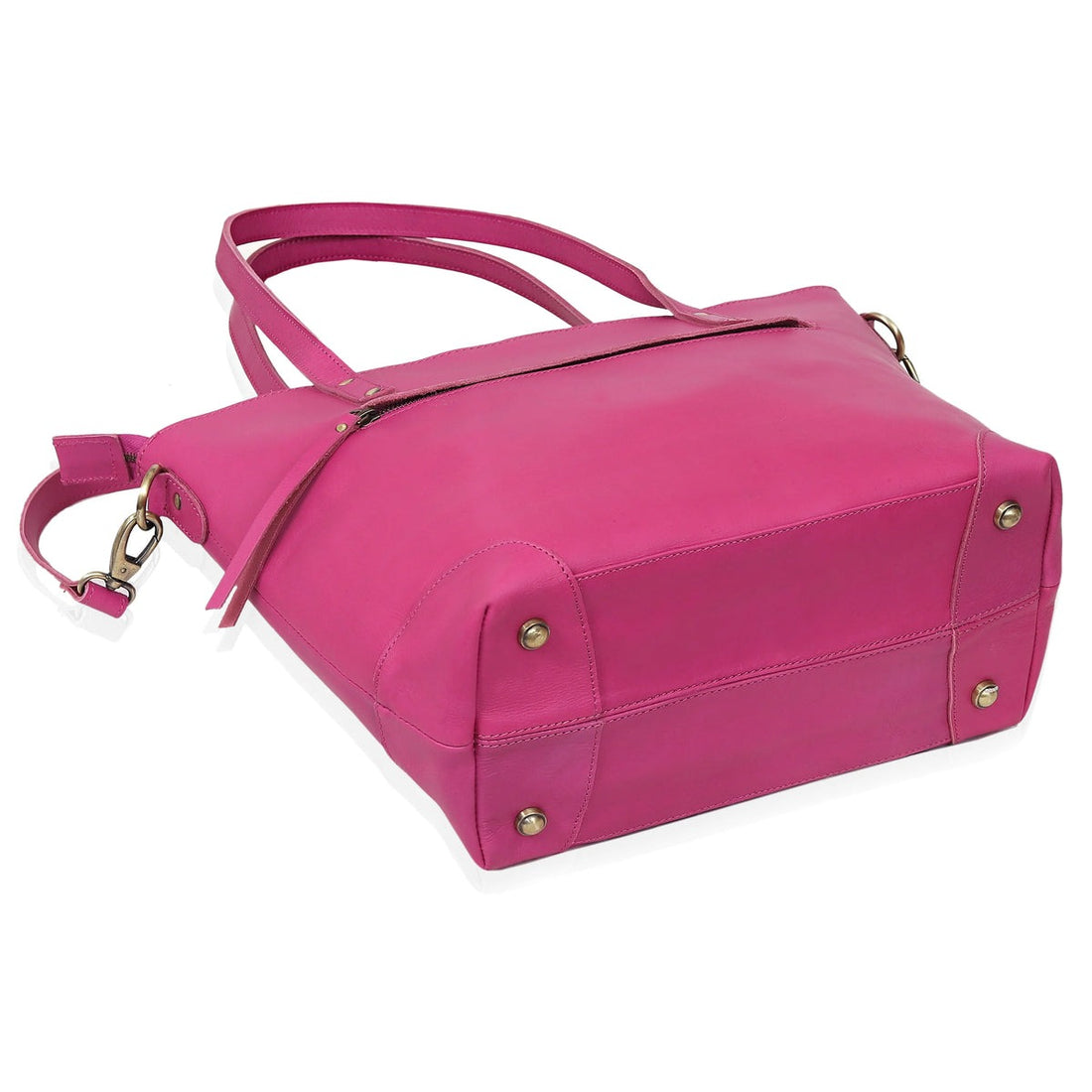 marilyn buffalo leather tote bag pink