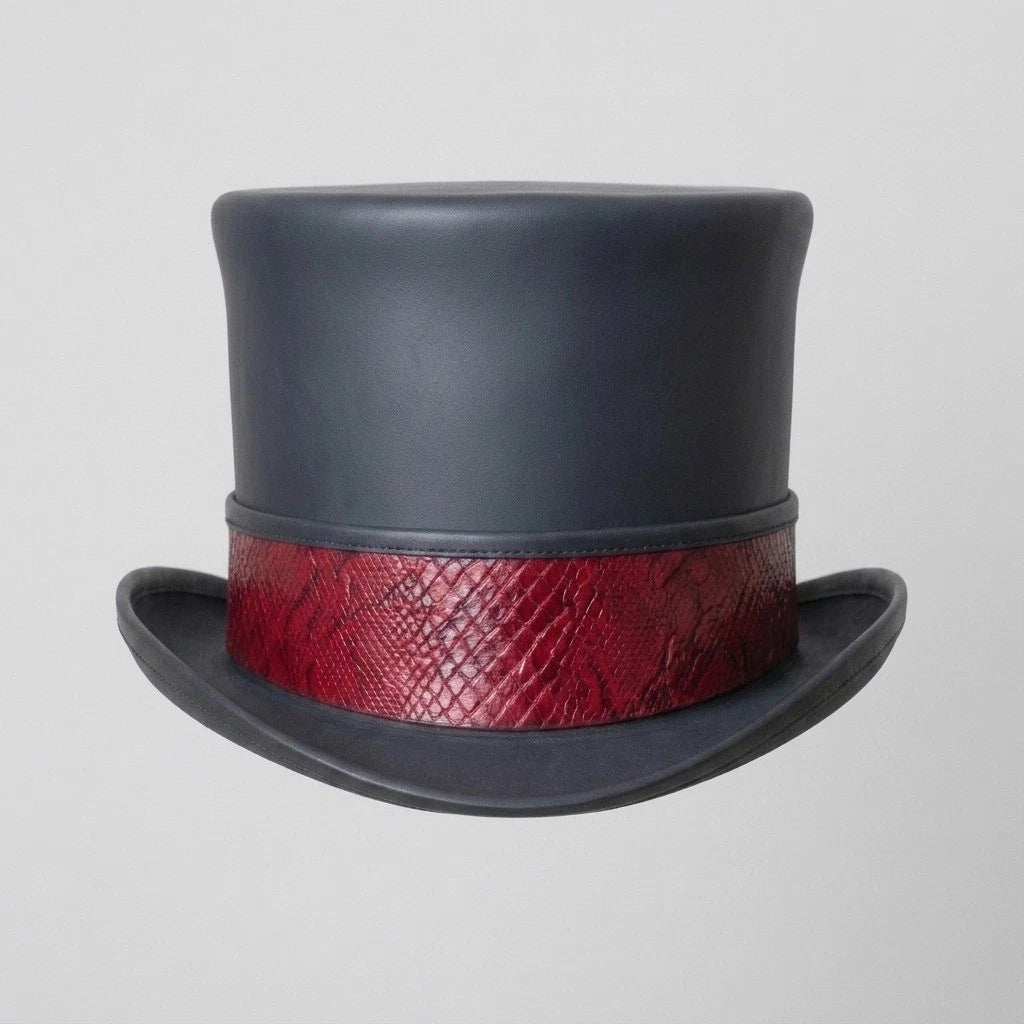Leather Steampunk Top Hat Gothic Victorian Biker Cosplay Costume Mens Hat