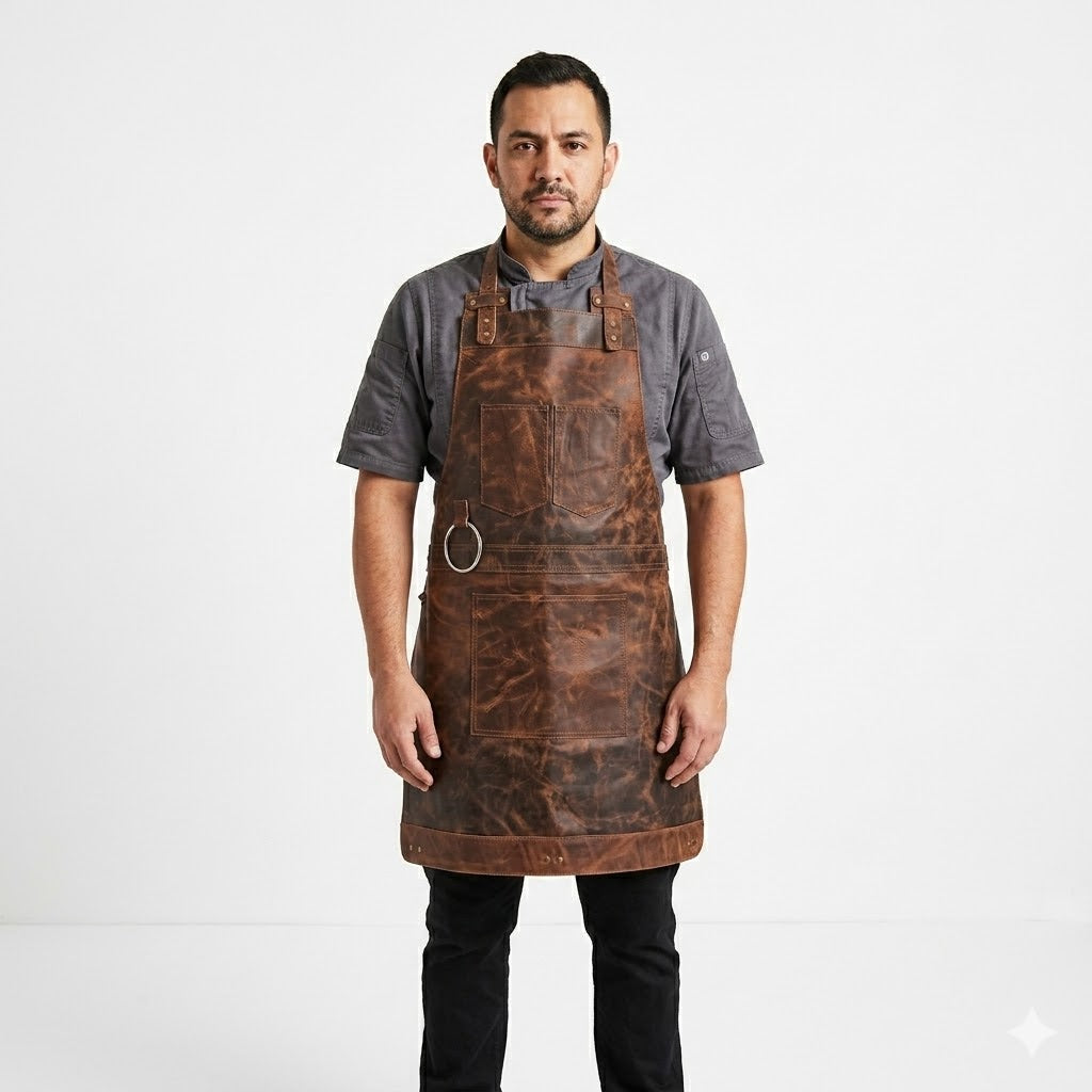 The Crazy Horse Pull up Leather aprons