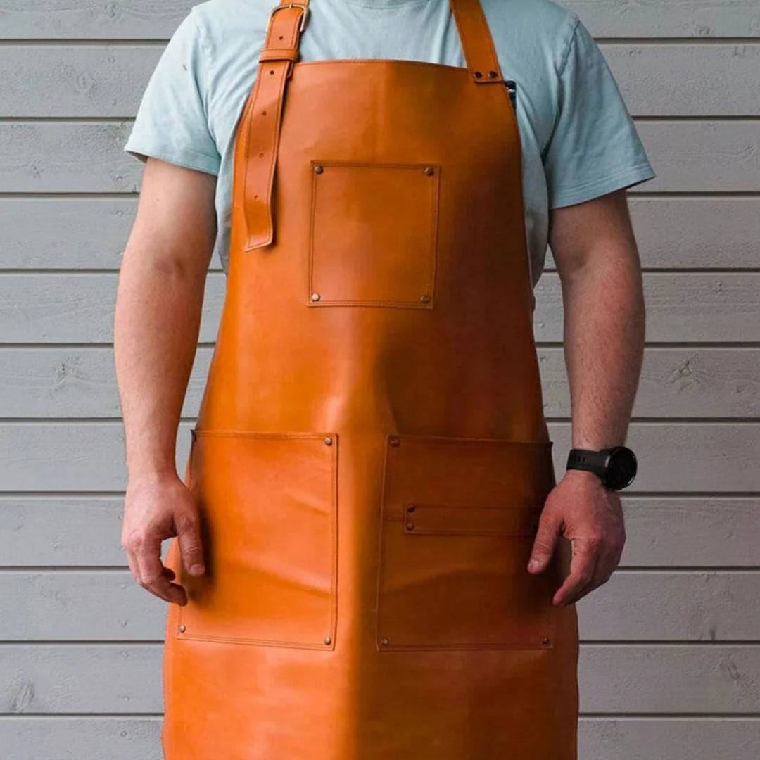 Premium Light Brown Leather Apron
