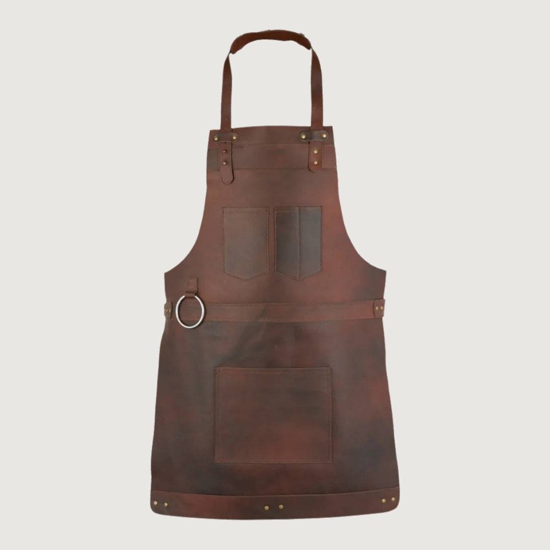 The Bristol Classic Dark Brown Full Grain Leather Apron