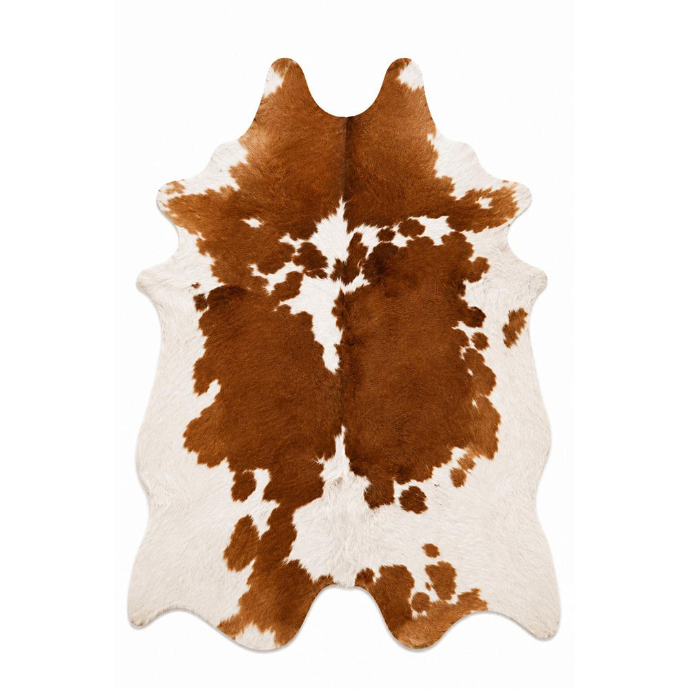Genuine Tan & White Spotted Cowhide Rug  Natural, Luxurious
