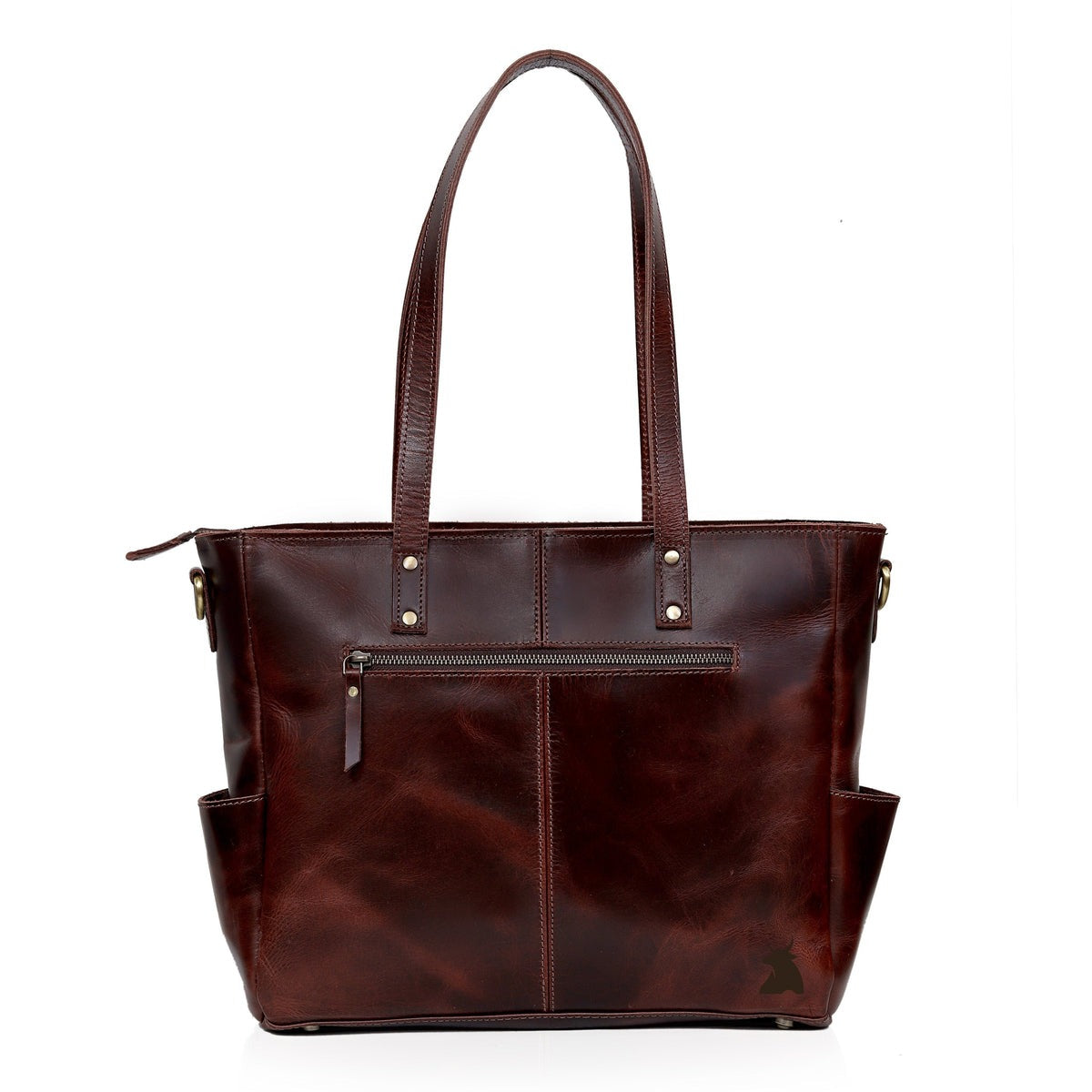 marilyn buffalo leather laptop tote bag