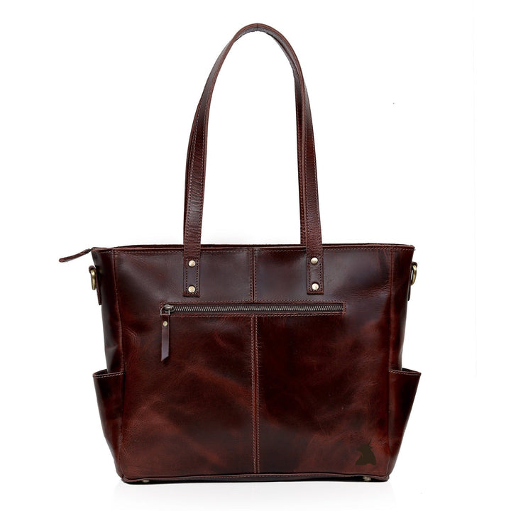 marilyn buffalo leather laptop tote bag