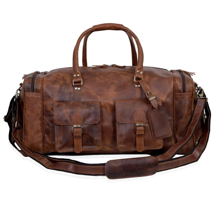 NEW JERSEY LEATHER DUFFEL BAG  20