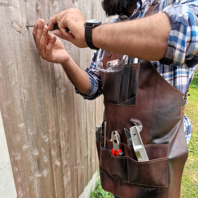 The Gloucestershire Leather Tool Working Apron  Free Customized Branding