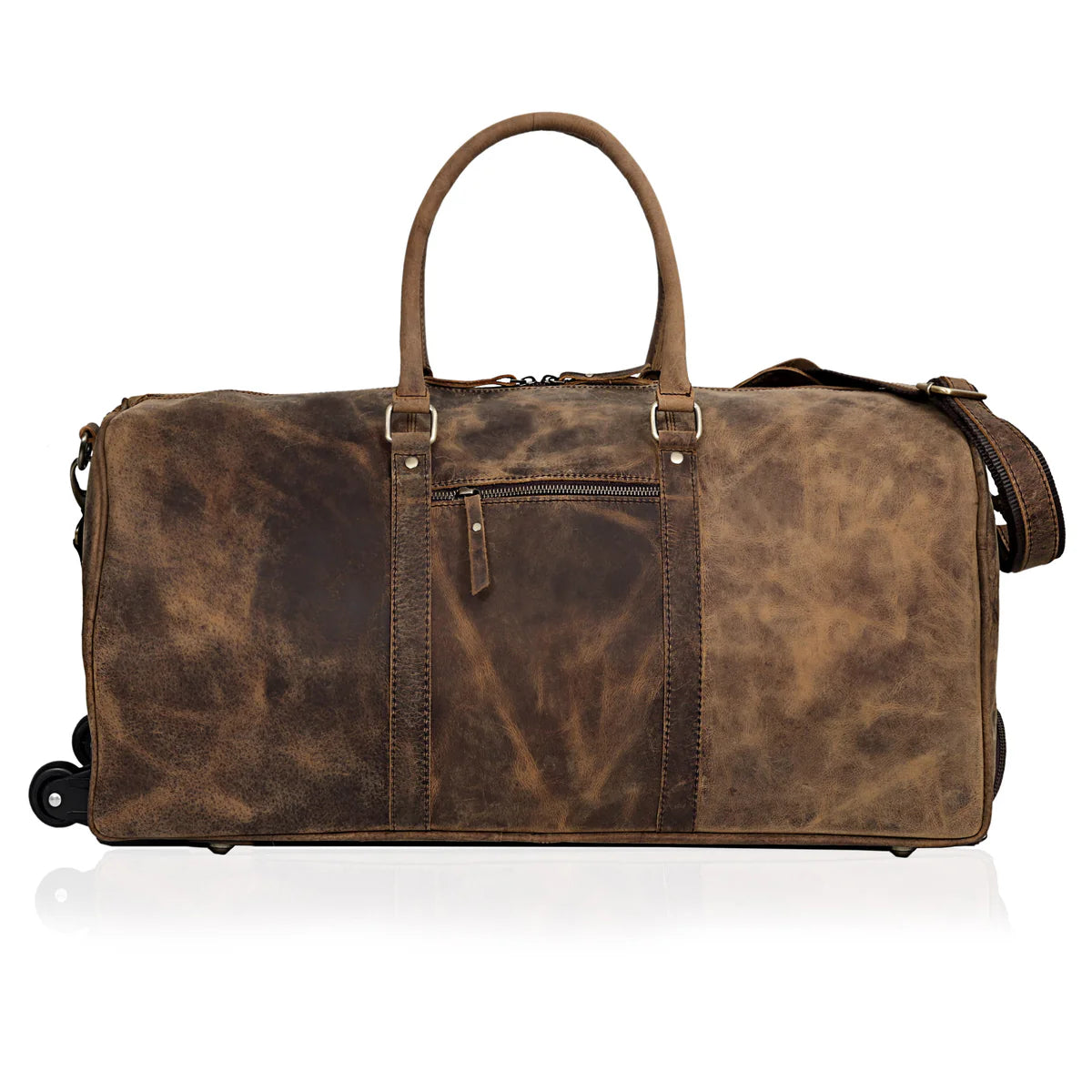 New York Leather Trolley Duffel bag