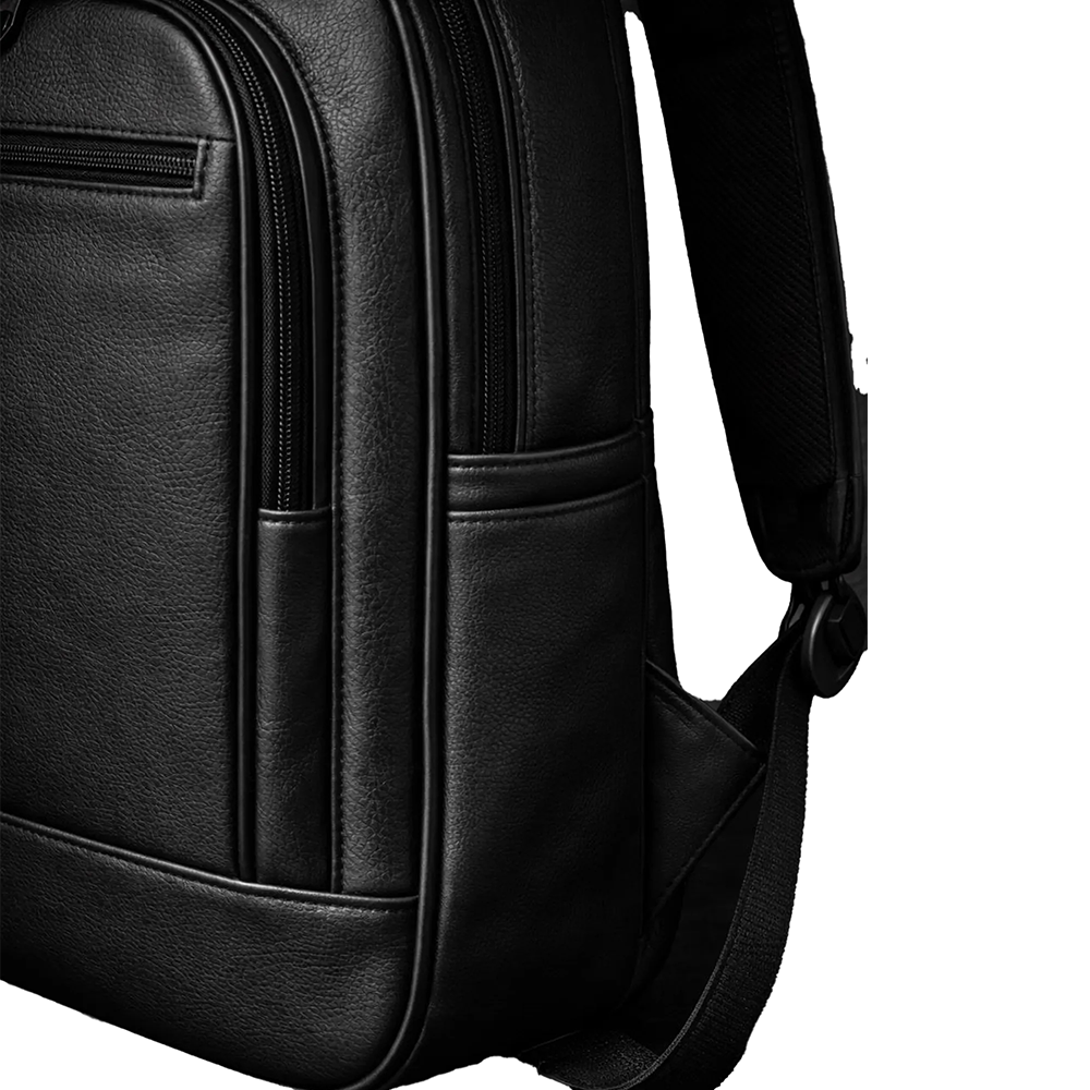 Minimalist Vegan Leather Laptop Backpack – Slim Commuter Bag