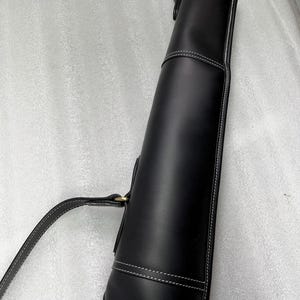 Western Rifle Scabbard 40 54 Genuine Full Grain Black Leather Scabbard Case with Handle Ammo Pockets  Strap Hunting Gift for Men