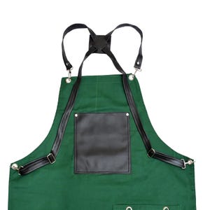 Personalized Chef Apron Cross Back Tool Pockets  Cotton Blend