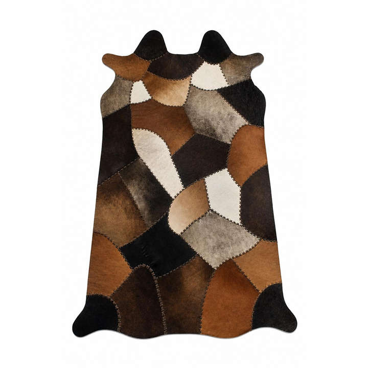 Handmade Cowhide Patchwork Rug  Genuine Hair-On Leather Area Rug,