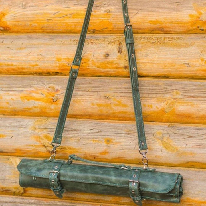 Genuine Leather Chef Knife Roll Bag with Rich Color