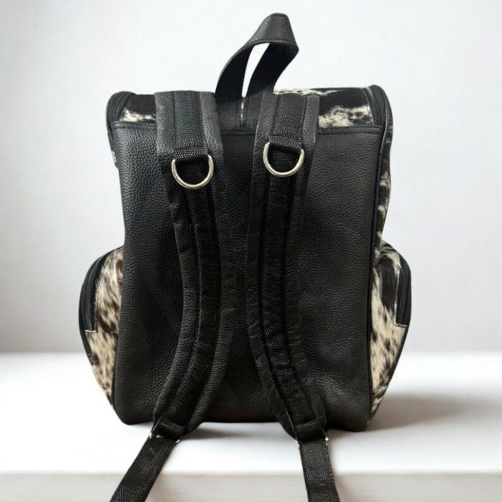 Handmade Cowhide Diaper Backpack Western Leather Bag