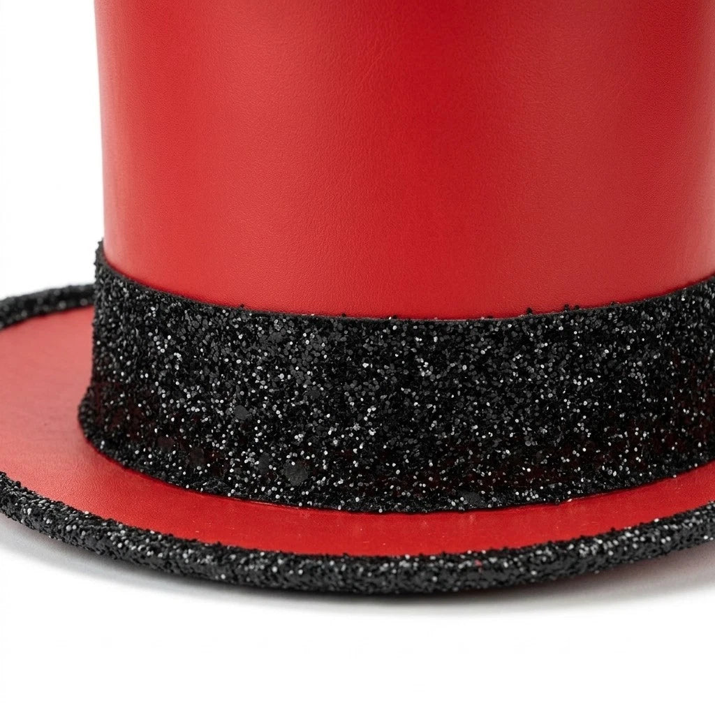 NEWHYPEINTERNATIONAL Red Black Top Hat Magician Circus Gothic Stage Costume