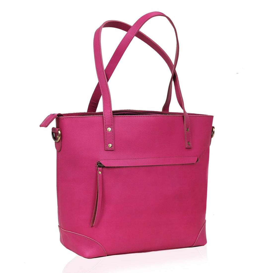 marilyn buffalo leather tote bag pink