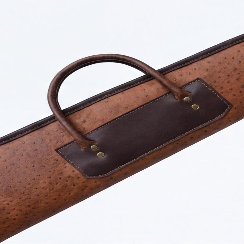 Top-Grain Leather Shotgun Case  Heavy Duty Padded Design